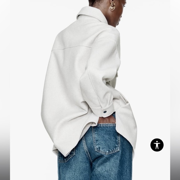 Zara Ecru Overshirt (Size 2-4) - Picture 3 of 3